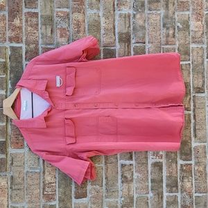 Columbia Outdoors Shirt Fishing Coral Color Size XXL